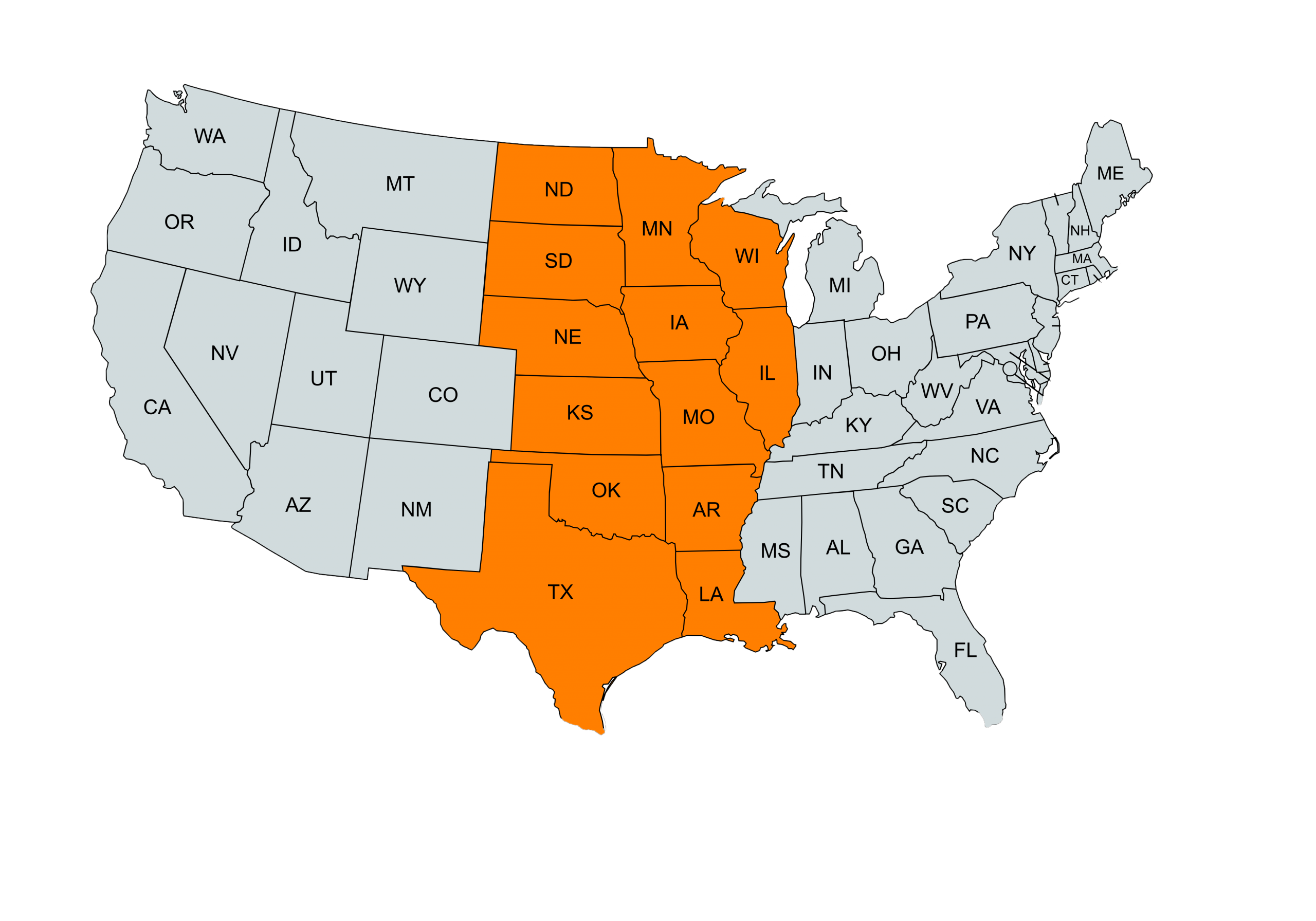Curtis Winrod Territory Map