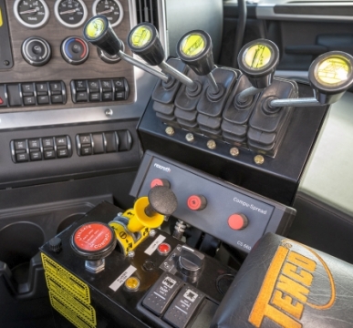 Tenco truck installation detail - ergonomic control positionning